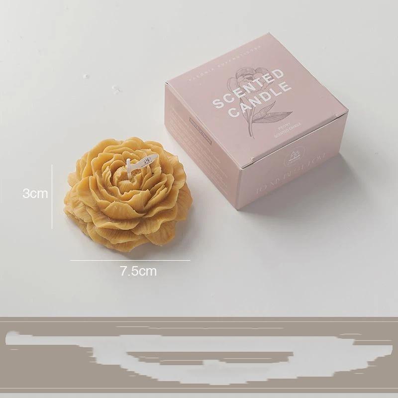 Handcrafted Peony-Scented Scented Candle—Romantic Gift Set for Birthdays