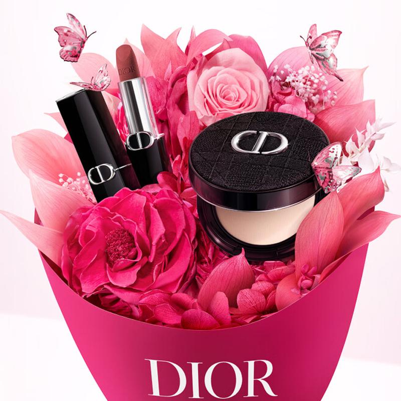 DIOR Lipstick Embroidered Cannage Pattern Cushion Intense Blue Gold Makeup Set Pink Butterfly Limited Gift Box Makeup Silky Smooth Natural Fit