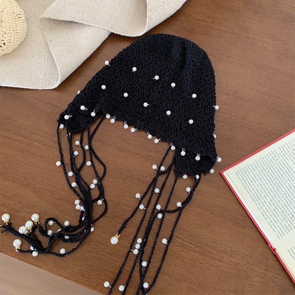 Beanies Knit Cap Crochet Flower Ethnic Style Hat  Apparel Accessories