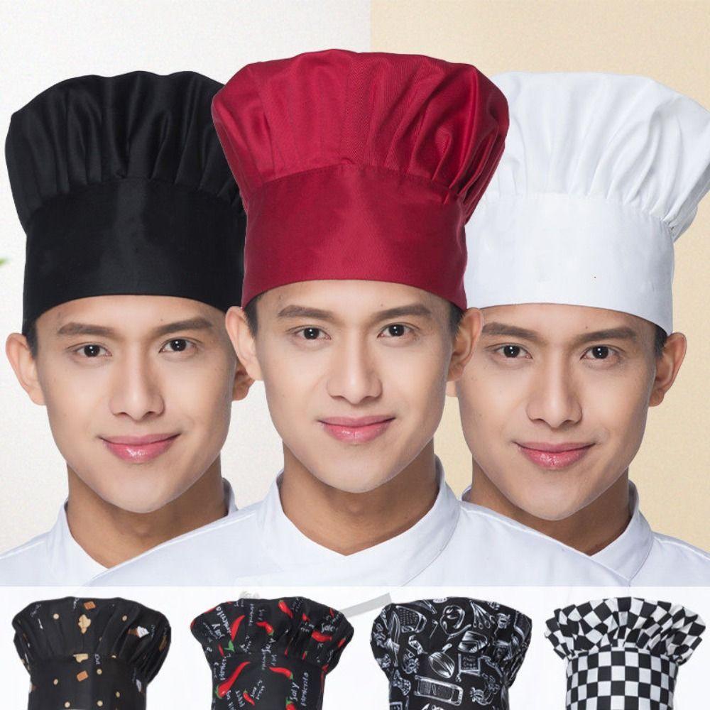 Washable Mushroom Caps Adjustable Cook Hats Catering Services Accessories Chef Cap Waiter