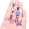 1Pcs 316L Surgical Steel Navel Belly Button Rings Butterfly Barbell Navel Ring