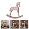 Деревянная розовая лошадка-качалка миниатюрная фигурка декор для детской комнаты ручная работа европейский дизайн акцент для дома подарок для детской комнаты