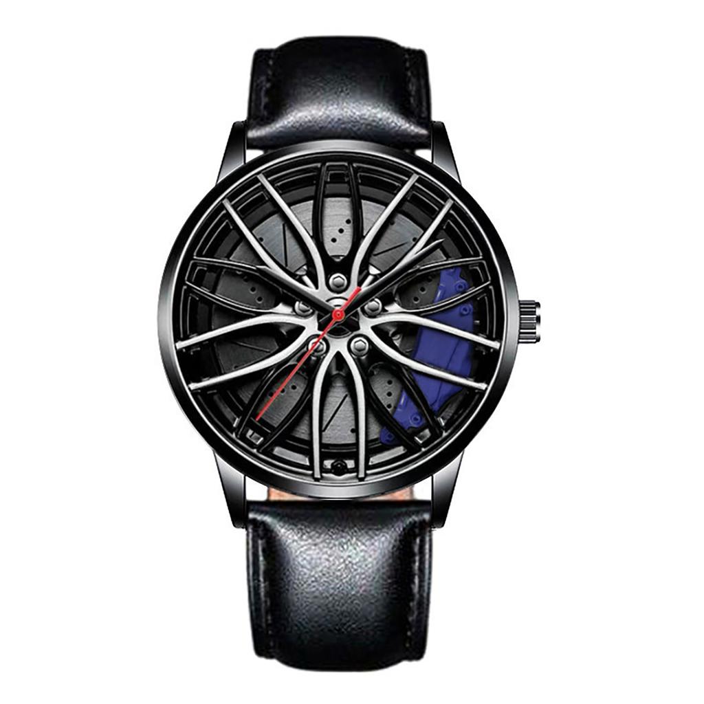 Cool And Cool Fashion Stainless Steel Men's Quartz Wristwatch Dial Sport Car Rim Wheel Hub Watch Business Luxury Wrist Watches