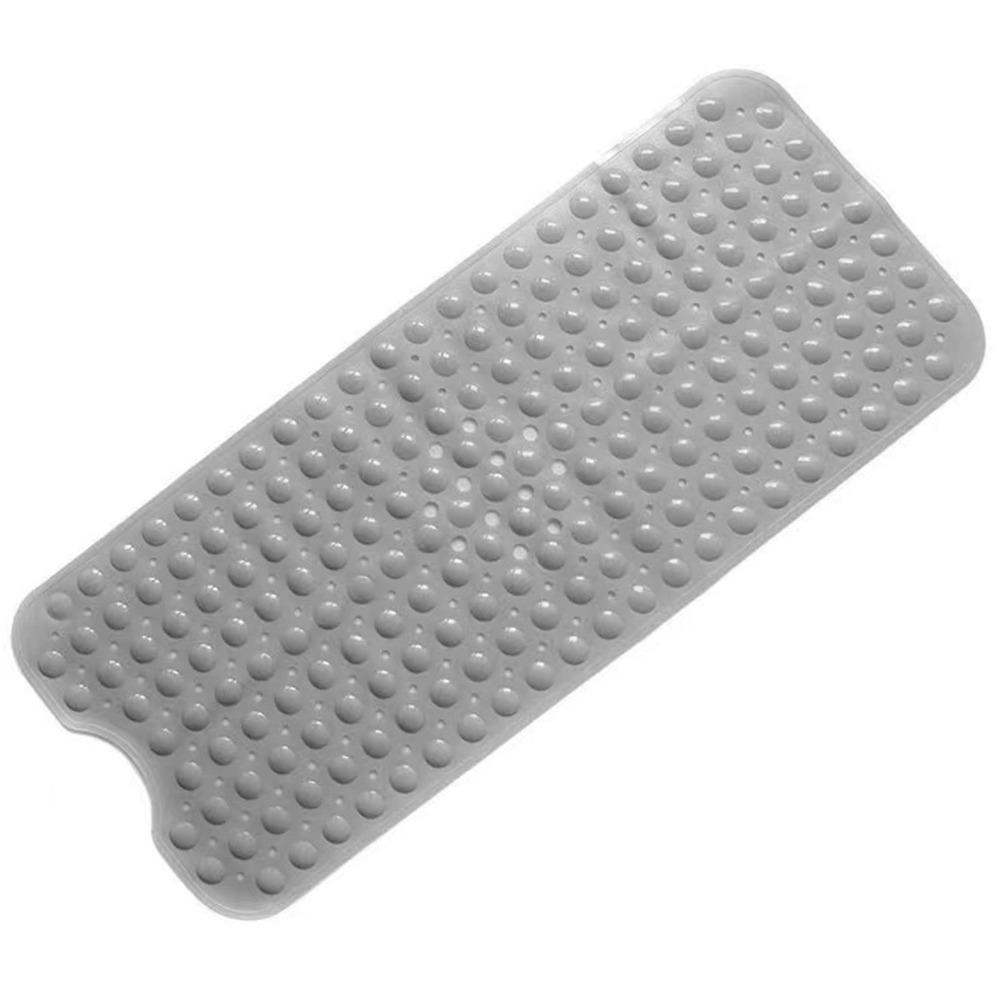 with Machine Washable Extra Long Bath Mat with Drain Holes and Suction Cups BathMat for Bathroom