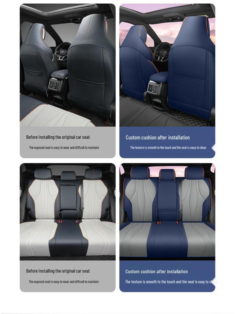 BYD Song Plus Leather Seat Cover – Full Surround, 5-Seat, All-Season Cushion.