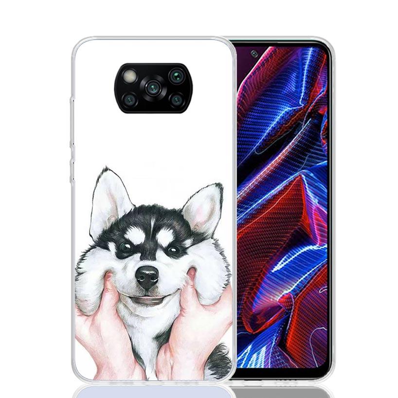 Siberian Husky Dog Case Phone Cover for Xiaomi Redmi Note 10 9 9S 8 8T 7 5 Pro Mi 12T 11T 10T 9T 12 11 Lite A3 A2 Trend Fundas M