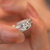Cute Dog Cat Opening Ring Dull Polish Valentine's Day Gift Animal Couple Ring  Women Men