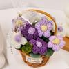 §1PC Handmade Crochet Flower Bouquets, Knitted Flower Bouquet For Christmas, Home Decor, Birthday Gift For Woman Wife Mom