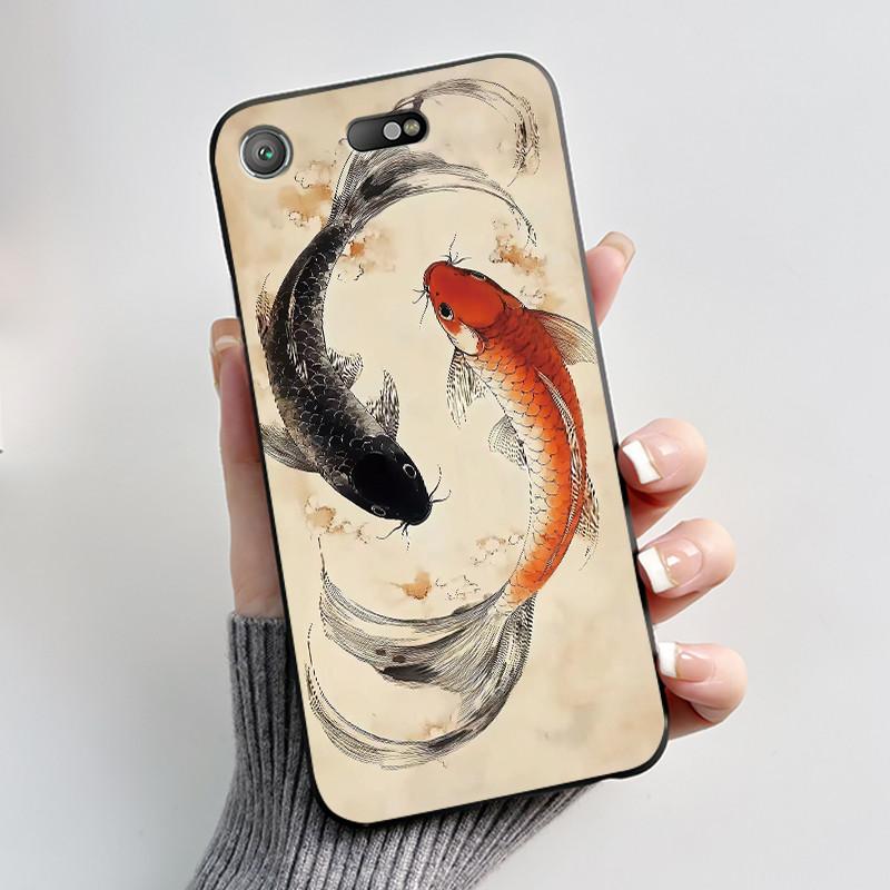 Popular Anime Lucky Printed Case For Sony Xperia XZ1 Compact/Xperia XZ1 mini G8441 SO-02K Anti-scratch Silicone Black Case Shell