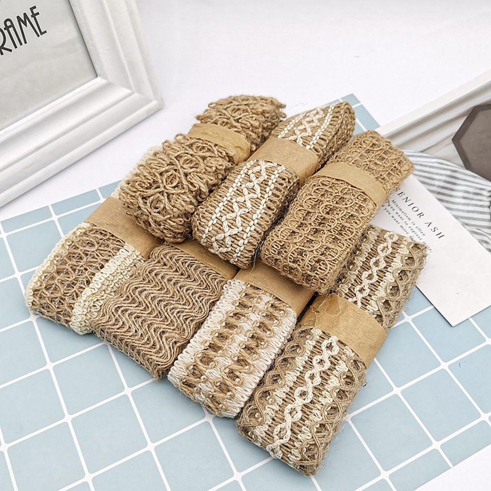 Woven DIY Scrapbook Home Ornament Lace Wedding Party Supplies Burlap Roll Jute Ribbon Hemp Rope