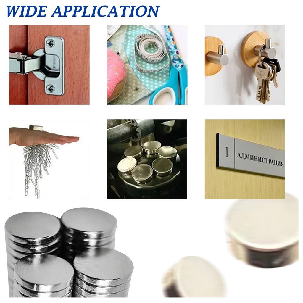 Magnet Discs, Strong Magnets. Suitable For Refrigerators, DIY, Construction, Science, Crafts Magnets