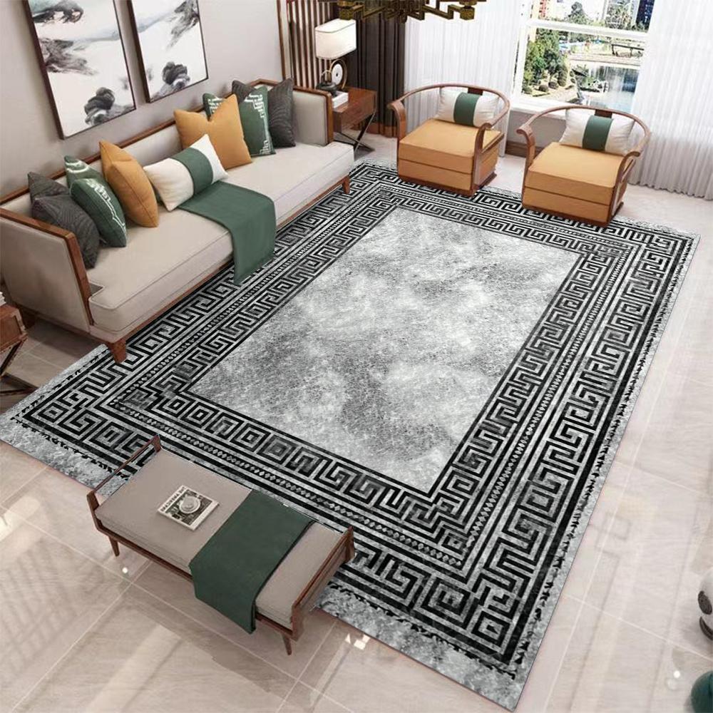 Геометрический принт Ковер для спальни для домашнего декора Гостиная Прихожая Кухня Нескользящие напольные коврики Ковер для зоны дивана и журнального столика в отеле