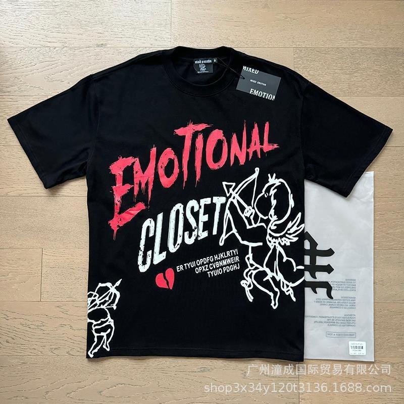 Unisex Oversized Streetwear Tee With Glitter Letter Print Breathable Cotton Blend Casual Top