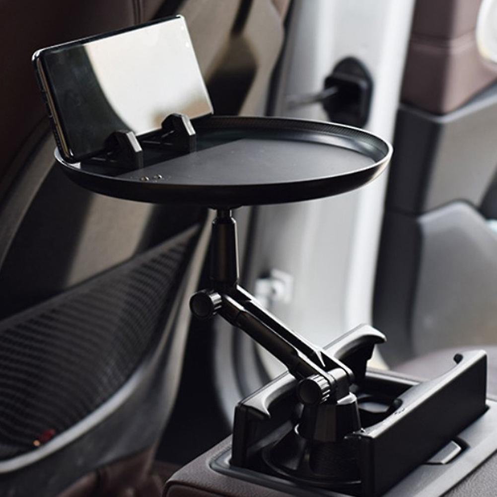 Car Cup Holder with Food Tray 360° Rotatable Adjustables Auto Organiser