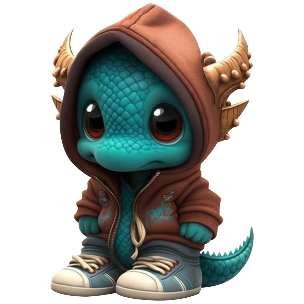 Крутые фигурки драконов, креативные рождественские украшения в виде драконов, милые статуэтки драконов, скульптуры динозавров из смолы, украшения для рождественской вечеринки