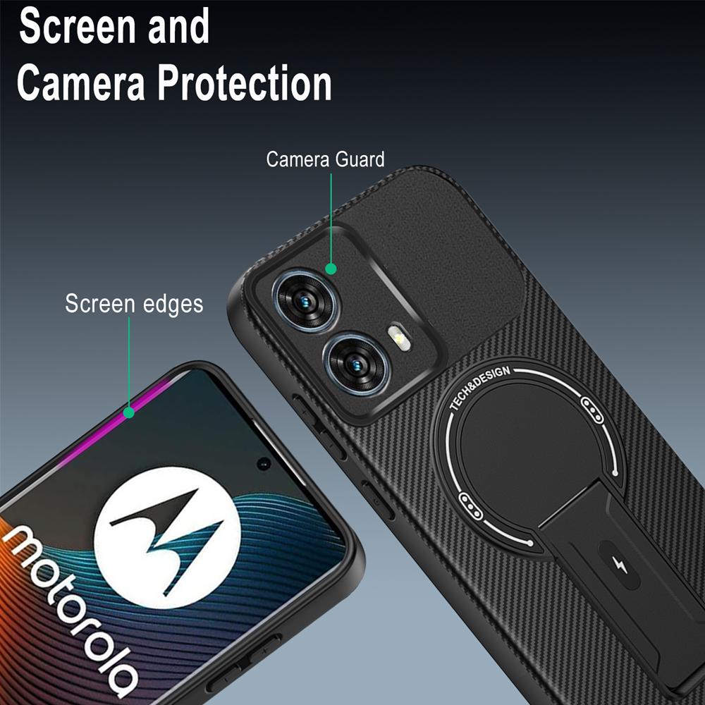 Роскошный бронированный чехол для Motorola Moto Edge 50 Fusion 5G с беспроводной зарядкой Magsafe для Edge50 Fusion, магнитный держатель-подставка