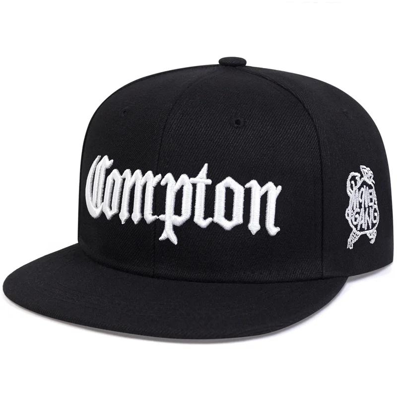 Унисекс Бейсболки с вышивкой Compton Весна Осень Уличные Регулируемые Повседневные Хип-Хоп Тракеры Шляпа от солнца