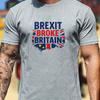 Сетевая точка доступа Brexit Разрушил Британию Унисекс Унисекс Унисекс Винтажный UK EU Потертый Флаг Британская Культура Хлопок Графическая Футболка