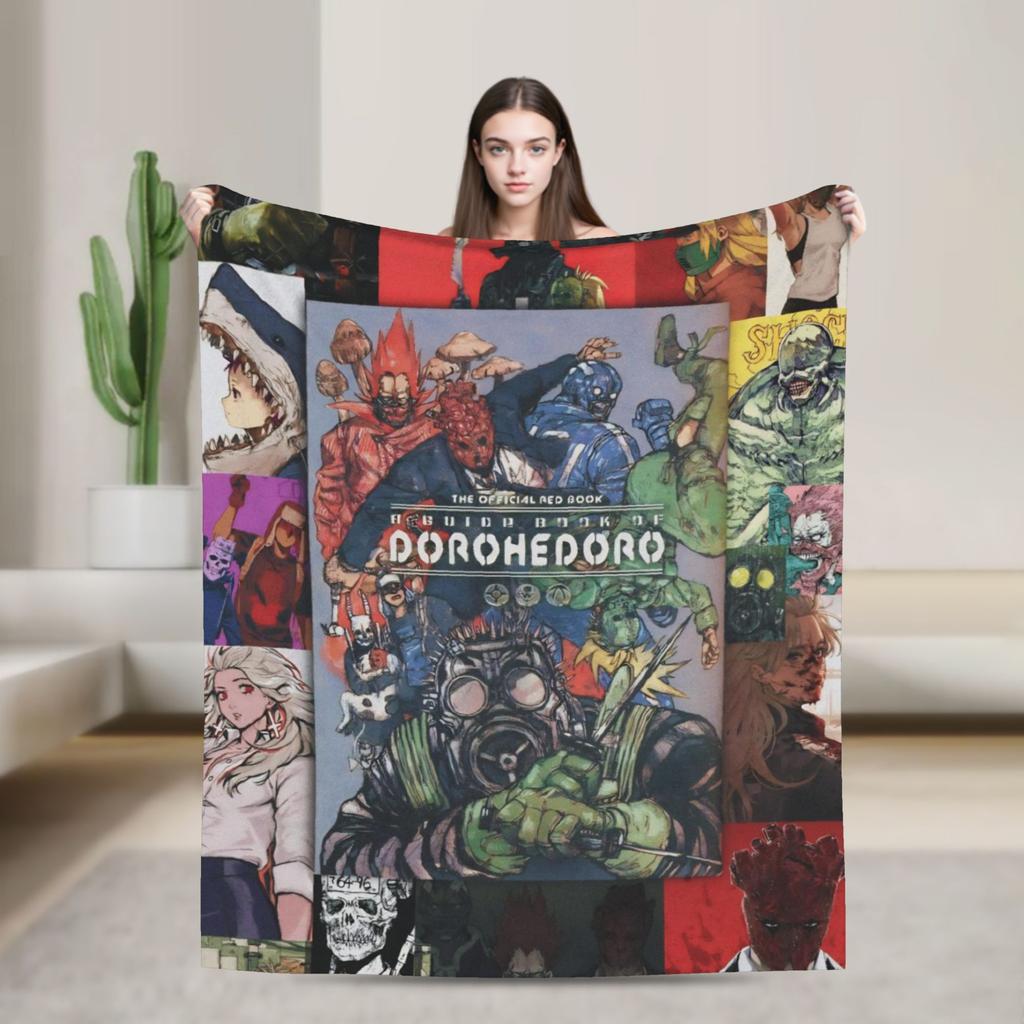 Плед Аниме Dorohedoro Уютный Мягкий Пледы для Дивана 50x60 Дюймов Разные Размеры Плюшевое Тонкое Одеяло
