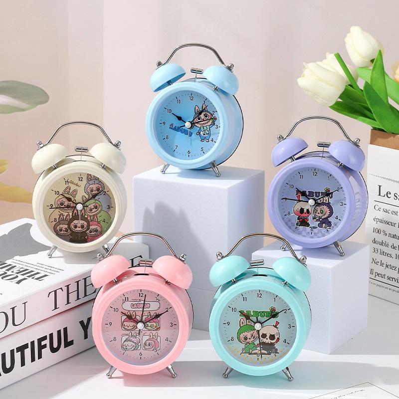 Ретро-будильник с громким звонком и ночником - бесшумные прикроватные часы, креативный подарок для студентов и декор спальни