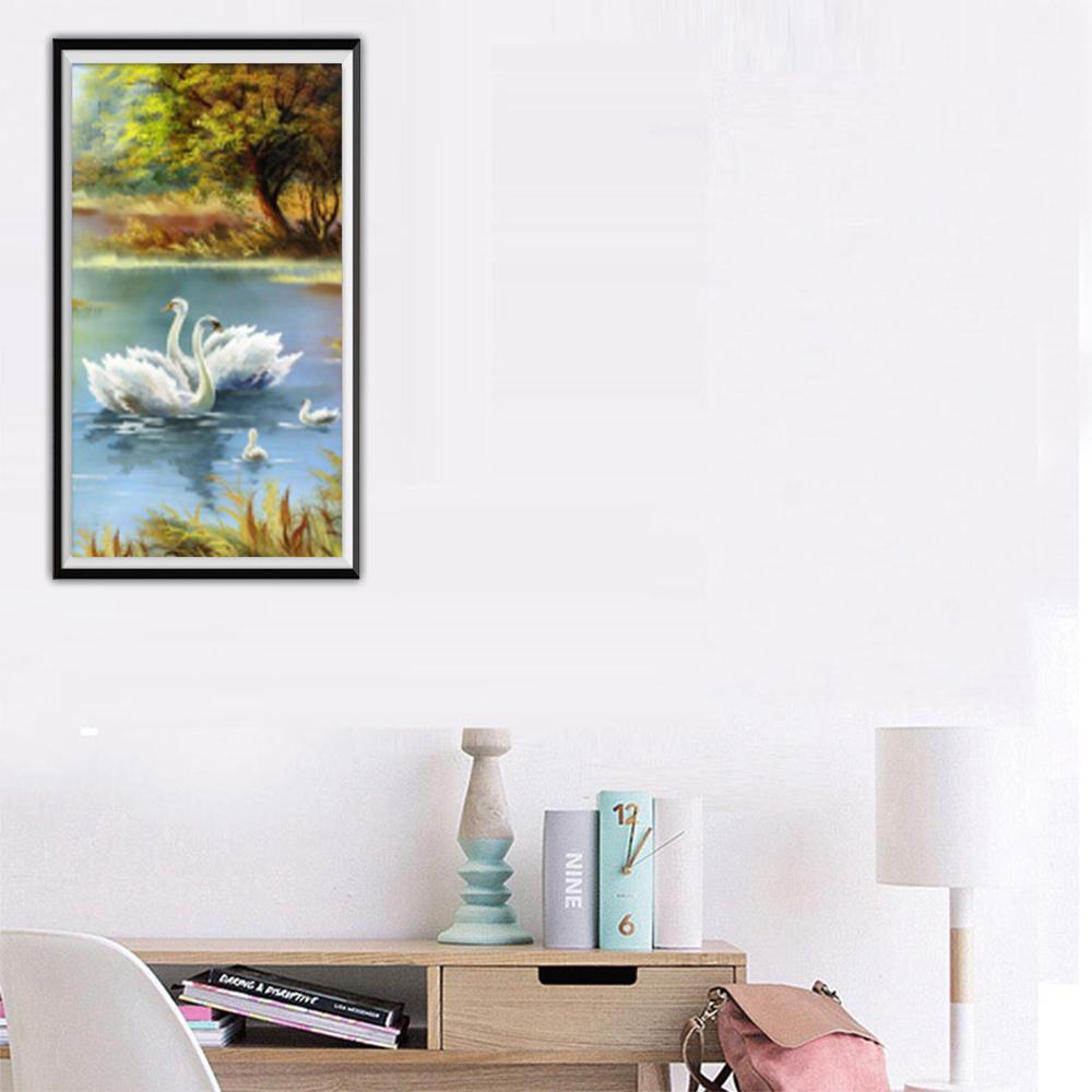 5D Diy Diamond Painting Animal Swan Mosaic Painting Crafts Can Be Customized Home Decoration Imitation Cross Stitch