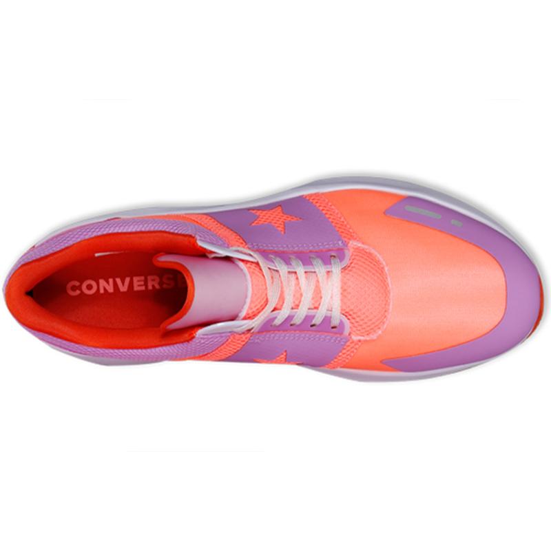 Полупрозрачные x Converse Run Star Hike Износостойкие Спортивные Универсальные Тканевые Низкие Кроссовки Унисекс Фиолетовый Оранжевый