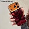 Phone Case: 2D Flat Lambskin Suitable for iPhone 18 17 16 15 14 13 Pro Protective Case, Heart-shaped Bear, Christmas and Halloween Gifts