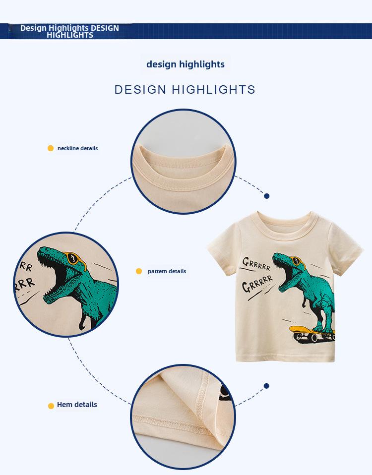 27kids Летняя коллекция 2025: Футболки с короткими рукавами для мальчиков