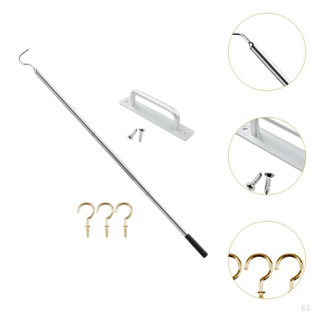 Ladder Pull Down System Kit Attic Hook Replacement for Cord Rope Portable Lightweight