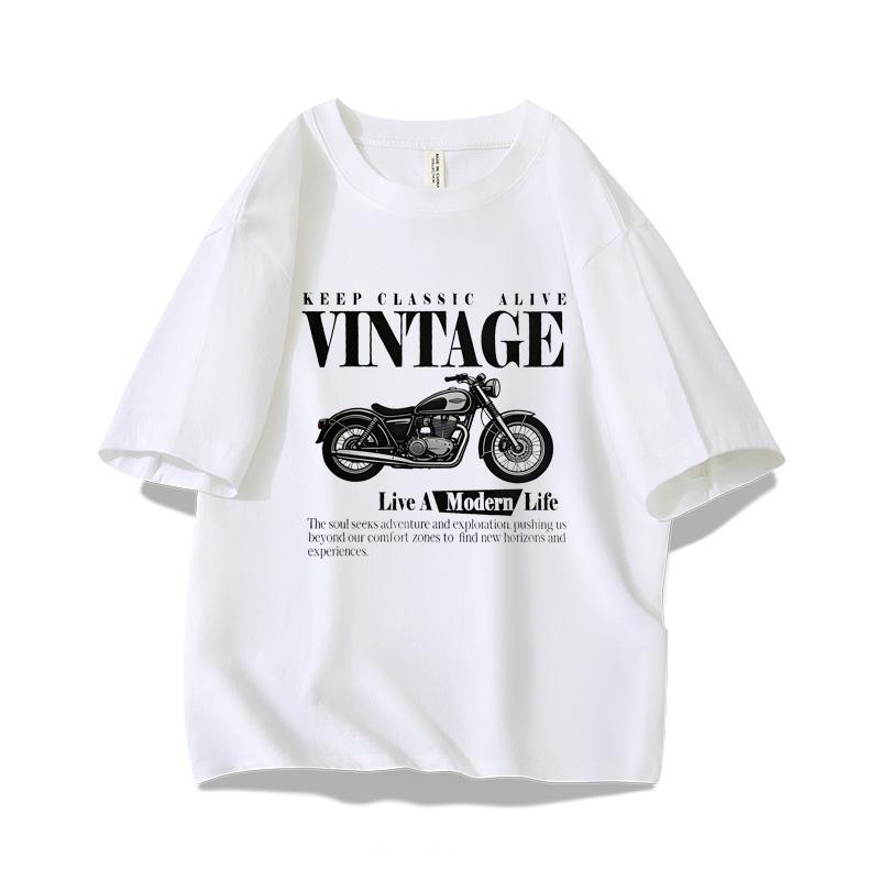 Vintage Motorcycle T Shirt Keep Classic Alive Retro Biker Classic Bike Lover Gift For Unisex 100 Cotton Summer Short Sleeve Streetw