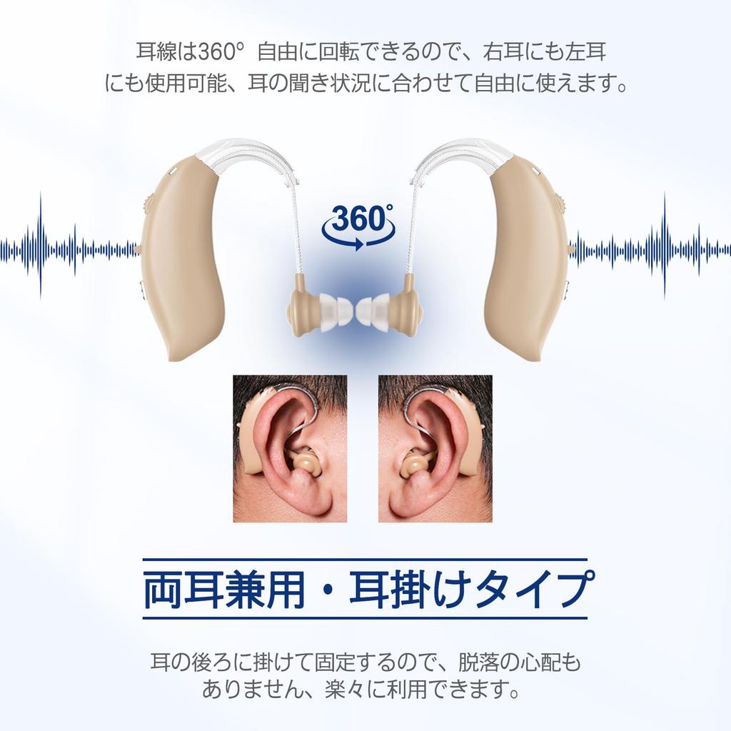 Шуонки Усилитель слуха для 4 переключений качества звука по громкости Усилитель голоса с шумоподавлением Пожилые люди, Перезаряжаемый, Заушный тип, Уровни, Функция,