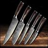 Damascus Stainless Steel Knives Kitchen Slicing Knife Paring Utility Slicing Chopping Knife 5PCS/set