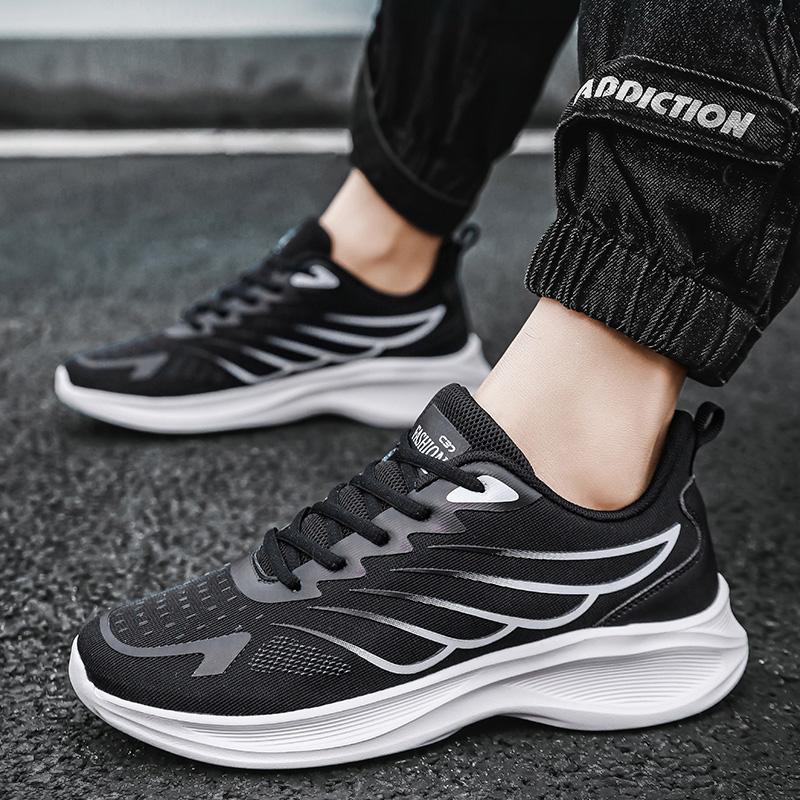 Men Tennis Shoes Mesh Comfortable Flat Walking Outdoor Sports Training Sneakers Lightweight Gym Jogging Shoes for Men