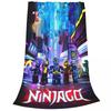 Плюшевое одеяло-плед из кораллового флиса N-ninjagos  Одеяла для кровати, дивана  Супермягкое покрывало