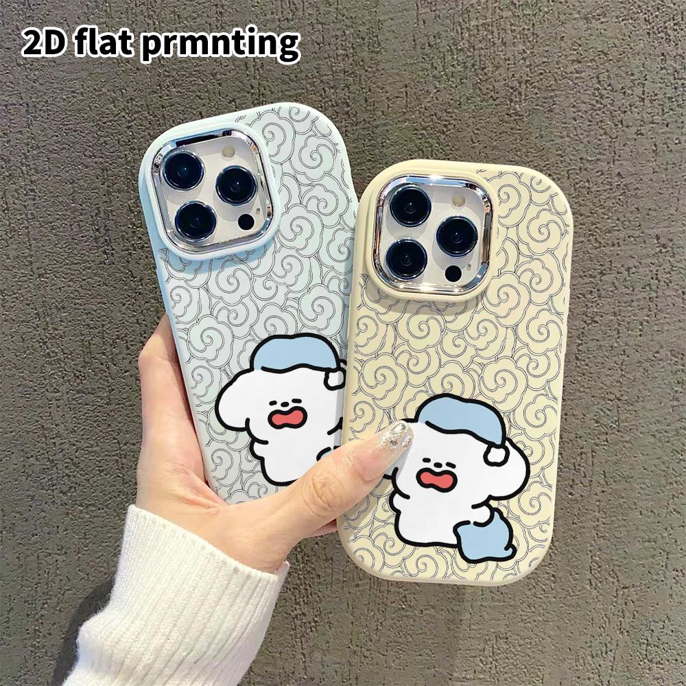 Phone case: 2D flat design suitable for iPhone 18 17 16 15 14 13 Pro protective case, couple style, yawning, Christmas and Halloween gifts