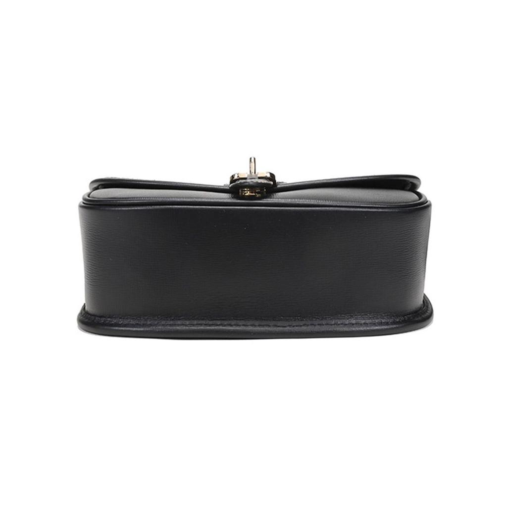 Longchamp 1980 Leather Adjustable Shoulder Strap Crossbody Bag Small Women bags Black 10109HTC001