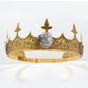 Royal Men's Round Crown Prince Crown Crown Wedding Birthday Ball Party Halloween Decoration Bridal Universal
