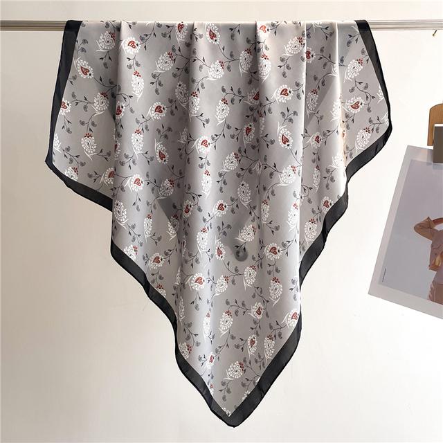 Silk Scarf For Women Luxury Hijab Hair Bands Square Neckerchief Female Satin Shawl Ribbon Headband Fashion Wraps Bandana