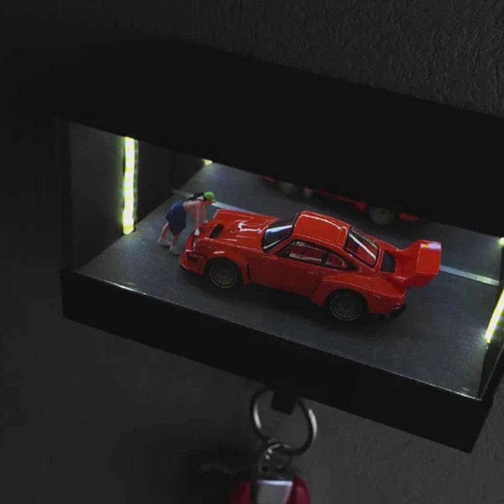 Garage Keychain Hanger With LED Light Wall Mount Car Key Hanger Christmas gift For Door Apartment Home Office Entryway Decor