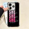 Чехол для телефона 'Girl Boss Lady' с розовым покрытием для Xiaomi Redmi Note 14 15 Pro Plus 13 12 11 11S 11T 10 9S 9 5G, противоударный с подушкой безопасности