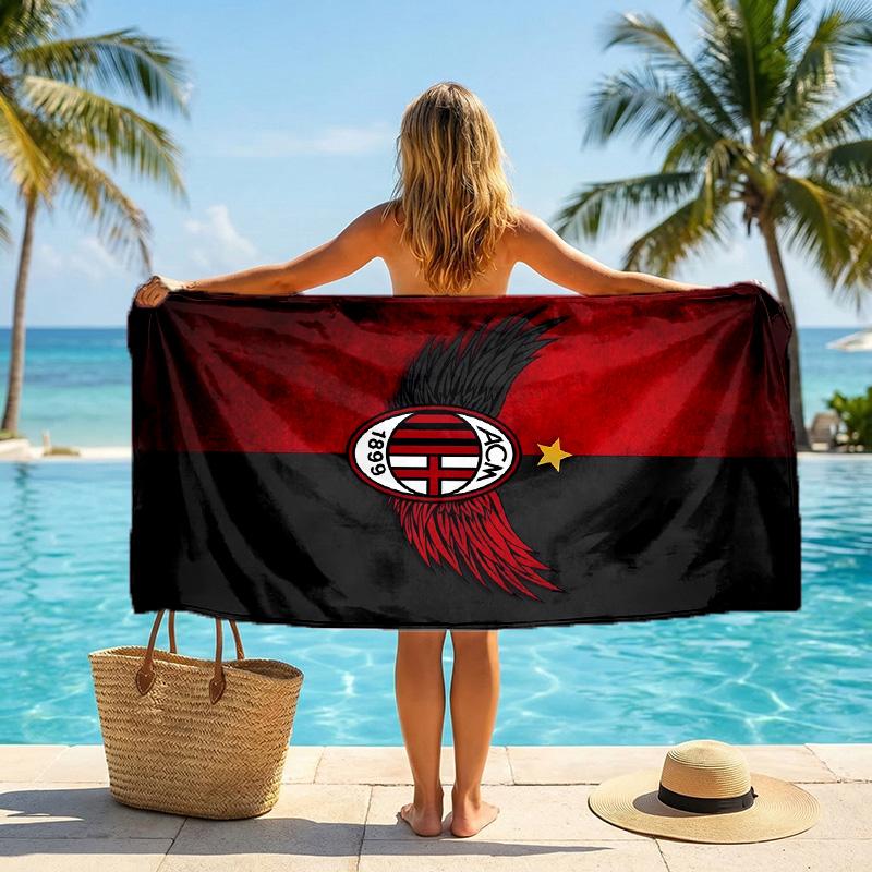 AC Milan Beach Towel Soft Microfiber Summer Towel Quick Dry Absorbent Towel for Beach Swimming Pool Travel