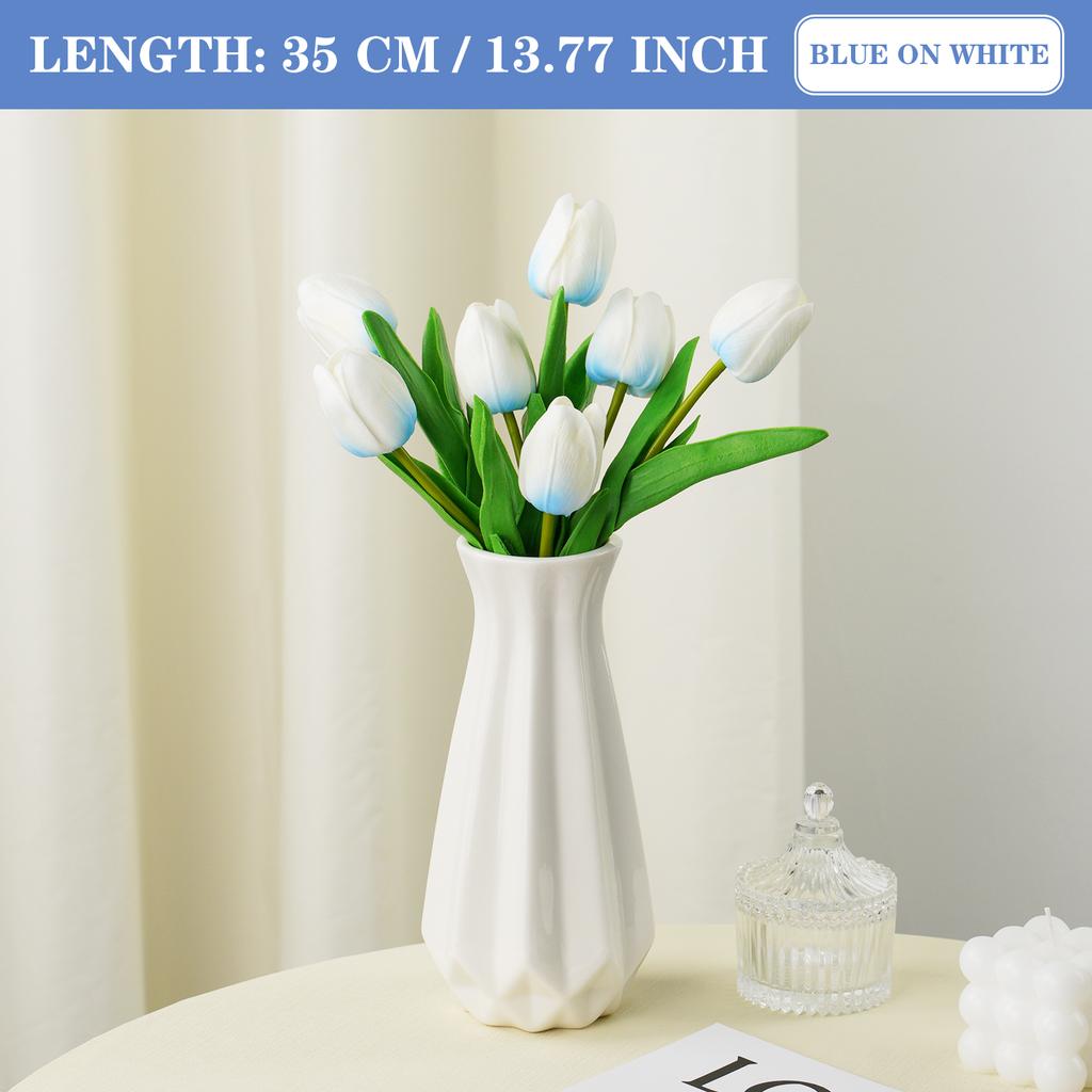 3 шт. Искусственный букет тюльпанов Реалистичные цветы на длинном стебле для свадебного декора сада Домашняя ваза Центральный элемент Подарок на День матери