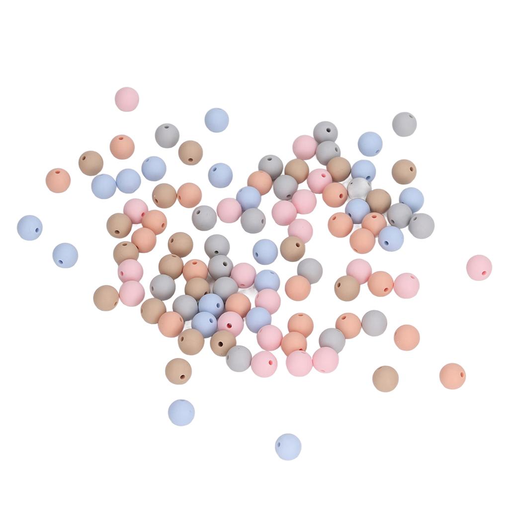 100 шт. 9 мм силиконовые бусины DIY круглые многоцветные силиконовые бусины для ожерелий детские игрушки