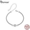 925 Sterling Silver Chic Moissanite Bracelet Retro Braided Silver Lab Diamond Chain Link Women Valentine's Day Jewelry