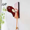 Unique Housewarming Gifts Wooden Woodpecker Door Knocker Rustic Knocker with Pull Rope Interactive Knocking Decor Handmade Cute Doorbell for