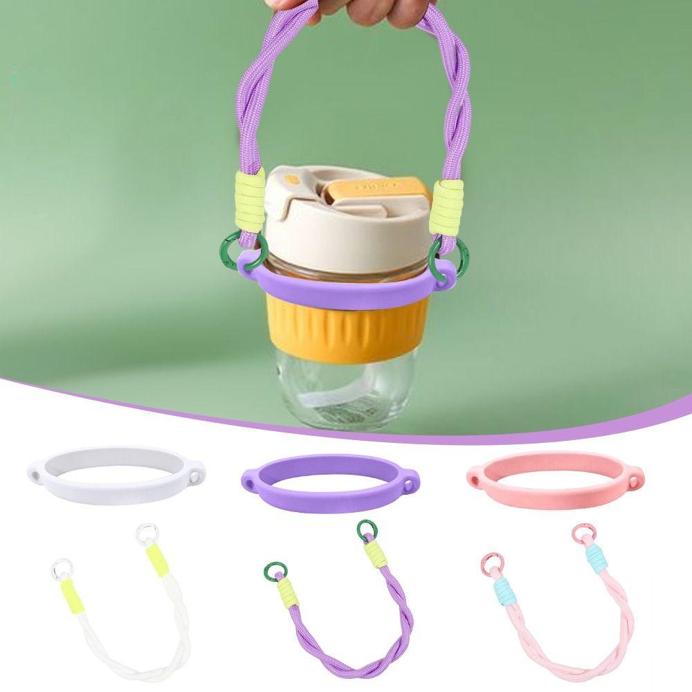 Silicone Ring Strap Water Bottle Sling Holder DIY Water Bottle Handle for Owala Water Bottle