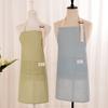 Хлопково-льняной полосатый кухонный фартук с карманом, дышащий, водонепроницаемый, маслоотталкивающий, регулируемый, мужской, женский, шеф-повар