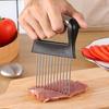 Держатель для лука-слайсера для легкой нарезки и хранения лукорезка из нержавеющей стали для томатов