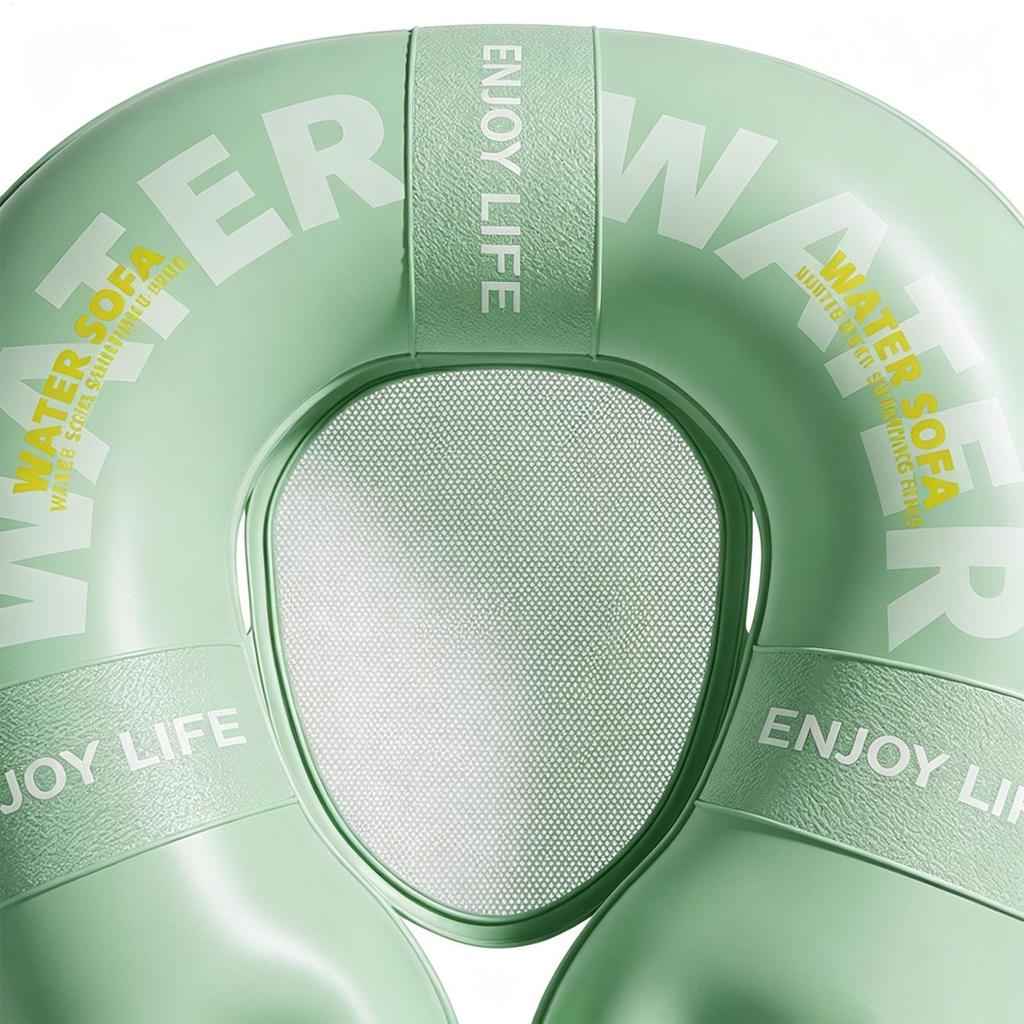 Inflatable U Shaped Pool Float Lounge Water Hammock with Cup Holder