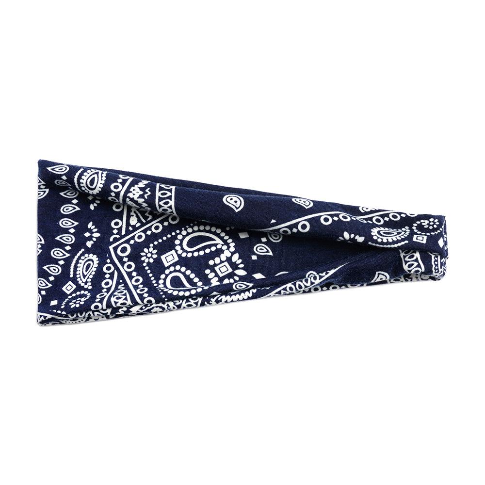 Женская спортивная повязка на голову, повязка на голову для йоги, впитывающий пот пояс, антиперспирант, широкий край, напечатанный платок, аксессуары для волос